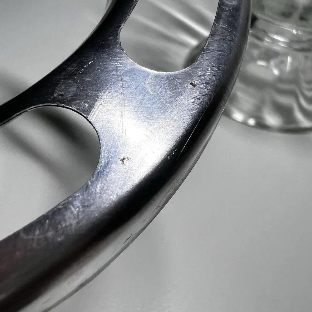 Vintage Bloomfield Stainless Steel 3766 Insert Ring & Glass Shrimp Cocktail Bowl